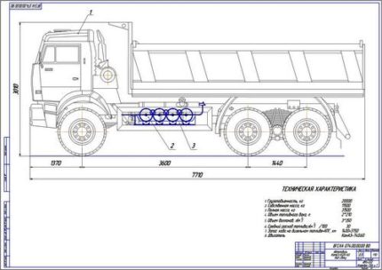 Дипломная работа на тему Модернизация системы питания автомобиля КамАЗ-6520-60 для работы на компримированном природном газе