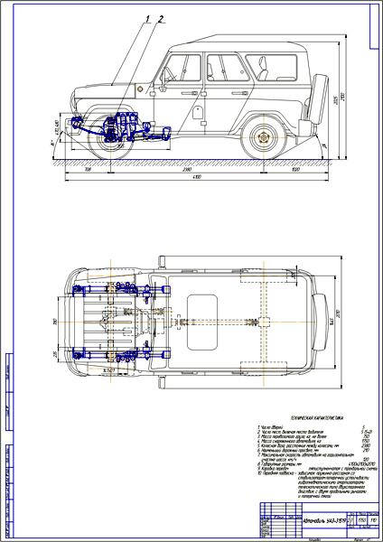 Дипломная работа на тему: Модернизация передней подвески автомобиля УАЗ-31519