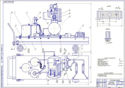 Дипломная работа на тему: Проект пункта технического обслуживания тракторов и автомобилей с разработкой установки для замены масла
