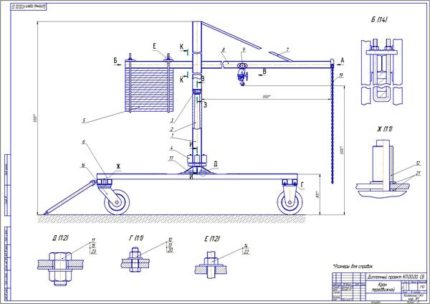 Дипломная работа на тему: Проектирование СТО грузовых автомобилей с разработкой передвижного грузоподъемного крана