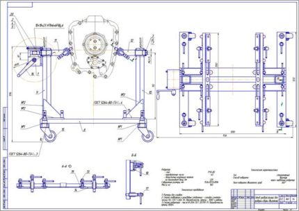 Дипломная работа на тему: Реконструкция моторного участка ПАЗ - Стенд универсальный для разборки-сборки двигателей