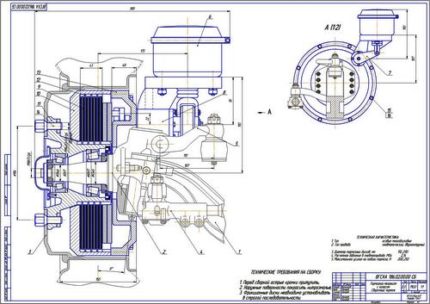Передний тормозной механизм дисковый на ПАЗ-3205